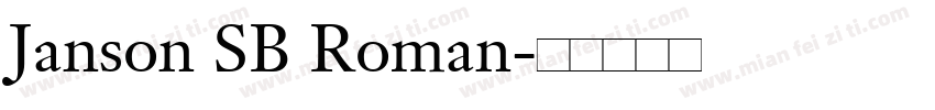 Janson SB Roman字体转换
